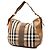 Burberry Beige Medium House Check Canvas Ashwood Hobo - view 2
