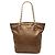 Borsa Tote Capri Gucci in vitello metallizzato marrone con catena