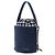 Borsa secchiello Chanel Blue Medium CC in vitello e tweed con coulisse Blu navy - vista 2