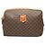 Céline Neceser Celine Brown Macadam Coated Canvas Castaño