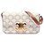 Céline Borsa a tracolla Claude in tela rivestita Triomphe bianca Celine Bianco