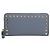 Valentino Blue Leather Rockstud Zip Around Long Wallet - view 2