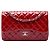 Chanel Red Jumbo Classic Patent Double Flap Rosso