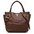 Borsa tote convertibile Prada in Vitello Daino marrone con tasca laterale Marrone scuro