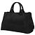 Tote bag Prada in tela Canapa logo nera Nero - vista 2