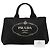 Tote bag Prada in tela Canapa logo nera Nero - vista 7