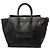 Céline Celine Mini Luggage Tote in pelle di vitello nera Nero Rosso