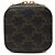 Céline Celine Mini Triomphe Vanity Case en toile enduite marron Marron foncé - vue 3
