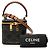 Céline Celine Mini Triomphe Vanity Case en toile enduite marron Marron foncé - vue 7