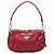 Borsa a spalla Prada Mini Nappa Gaufre con fiocco rossa Rosso