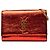 Saint Laurent Red Small Metallic Calfskin Monogram Kate Crossbody Rosso
