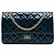 Chanel Blue Quilted Patent Reissue 2.55 Double Flap 225 Blu navy
