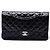 Chanel Black Medium Classic Lambskin Double Flap Schwarz
