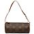 Louis Vuitton Brown Monogram Papillon Pochette Marrone