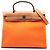 Hermès Orange Toile Herbag Zip 31 Arancione