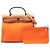 Hermès Orange Toile Herbag Zip 31 Arancione - vista 7