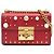 Padlock Gucci Borsa Crossbody in pelle rossa Small con perle e chiusura a lucchetto Rosso