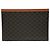 Céline Clutch Celine Brown Triomphe Coated Canvas Marrone Marrone scuro