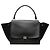 16 Céline Borsa Trapeze Celine in pelle di vitello drummed e camoscio nero Large