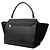 16 Céline Borsa Trapeze Celine in pelle di vitello drummed e camoscio nero Large - vista 2
