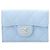 Cartera de solapa Chanel Blue CC Quilted Caviar Azul Azul claro
