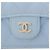 Cartera de solapa Chanel Blue CC Quilted Caviar Azul Azul claro - vista 8