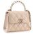 Borsa Chanel Brown Nano CC Quilted Caviar Coco Top Handle Bag Marrone Beige - vista 2