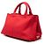 Borsa Tote Prada in tela Canapa rossa con logo Rosso - vista 2