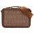 Versace Messenger-Tasche aus braunem Canvas mit Allover-Print