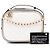 Chanel Vanity Case Small CC Matelassé in Pelle di Vitello Crumpled Bianca Bianco - vista 7