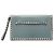 Clutch a patta Rockstud in pelle blu Valentino Blu chiaro