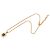 Collana Dior Gold Plated con pendente rotondo logo smaltato D'oro