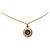 Collana Dior Gold Plated con pendente rotondo logo smaltato D'oro - vista 2