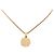 Collana Dior Gold Plated con pendente rotondo logo smaltato D'oro - vista 3