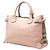 Borsa Satchel Banner Burberry in pelle rosa Medium e House Check - vista 2