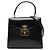 Borsa Satchel Lady Lock Gucci in pelle di vitello liscia nera Nero