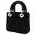 Dior Black Mini Velvet Cannage Lady Dior Nero - vista 2
