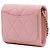Chanel Pink CC gesteppter Iridescent Caviar Kartenhalter mit Kette - Ansicht 2