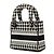 Dior White Mini Embroidered Canvas Houndstooth Lady D Lite Weiß - Ansicht 2
