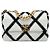 Chanel 19 Flap Medium in pelle di vitello crochet bianca Bianco Crudo