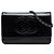 Wallet On Chain Chanel Portafoglio con catena CC in pelle vernice e caviar nera Nero