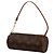 Louis Vuitton Brown Monogram Papillon Pochette Marrone - vista 2