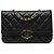 Chanel Black CC Quilted Lambskin Chic Wallet on Chain Nero