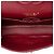 Chanel Red Medium Classic Chevron Calfskin Pleated Double Flap Marrone Rosso - vista 4