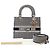 Dior Black Medium Embroidered Canvas Houndstooth Lady D Lite Schwarz - Ansicht 15