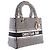 Dior Black Medium Embroidered Canvas Houndstooth Lady D Lite Schwarz - Ansicht 3