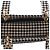 Dior Black Medium Embroidered Canvas Houndstooth Lady D Lite Schwarz - Ansicht 6