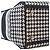 Dior Black Medium Embroidered Canvas Houndstooth Lady D Lite Schwarz - Ansicht 8