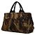 Prada Große Tote aus Canapa Camouflage Stampata Canvas Braun Khaki - Ansicht 2