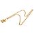 Collana con pendente matelassé Chanel Gold CC placcato oro D'oro